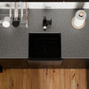 18-inch Single Bowl Black Granite Bar Sink with Apron - NKS-18SBPAN
