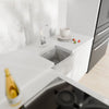 18-inch Single Bowl White Marble Bar Sink with Apron - NKS-18SBPCW