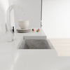 18-inch Single Bowl White Marble Bar Sink with Apron - NKS-18SBPCW