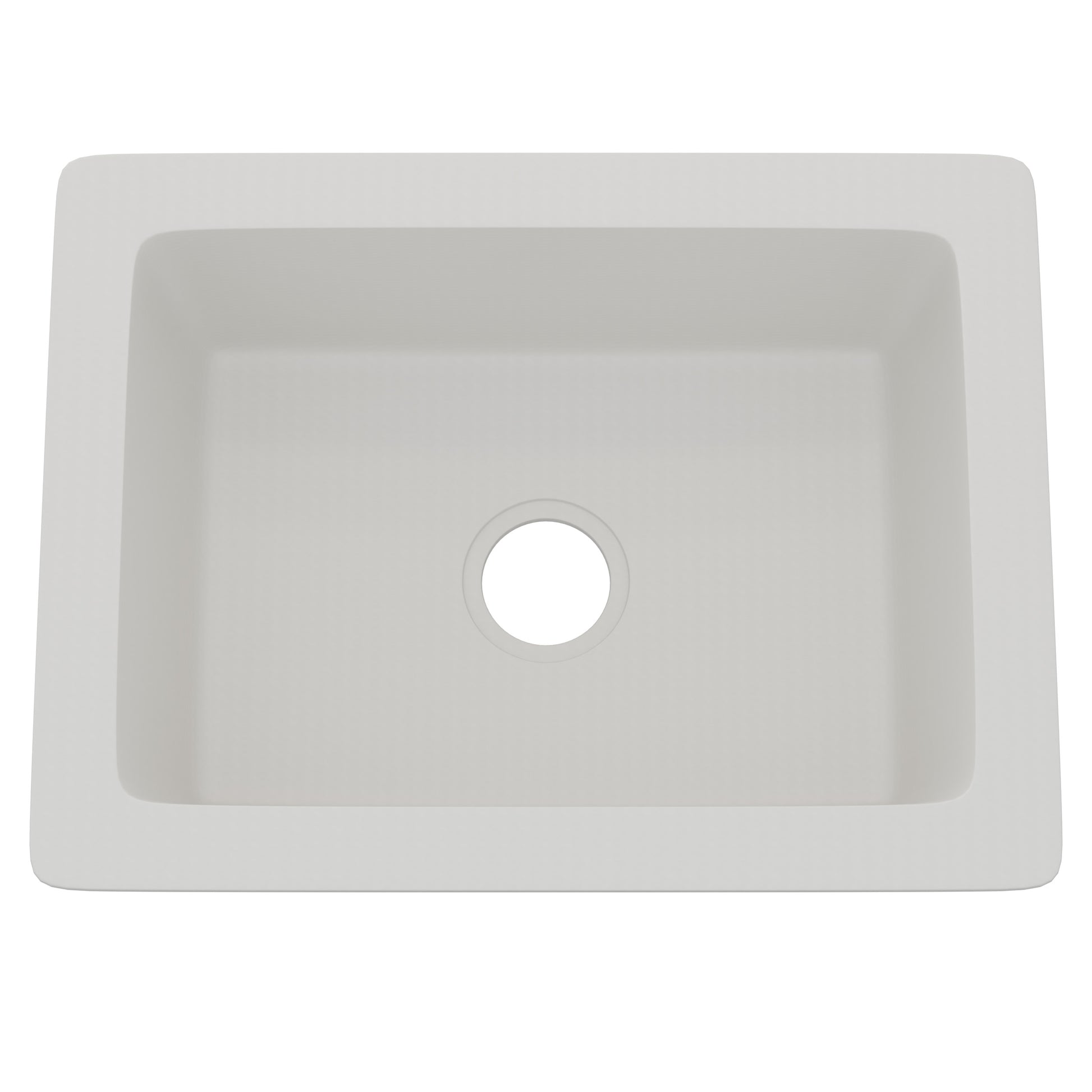 Novatto StoneCore Alpine White 24-inch single bowl bar sink with smooth finish and modern design, perfect for kitchen or bar use.