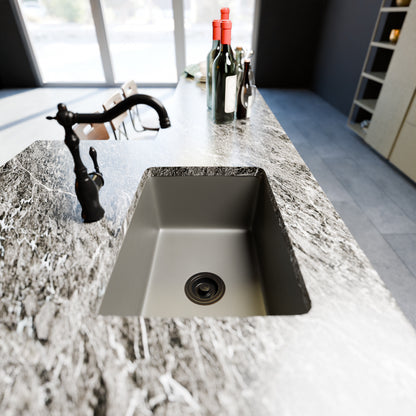 StoneCore Granite Ash 24-inch Single Bowl Kitchen or Bar Sink - NKS-SC24SB-GRASH