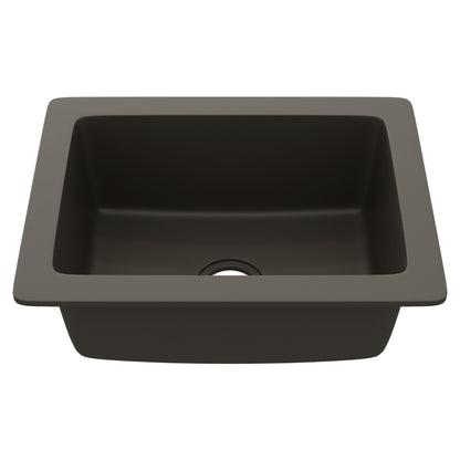 StoneCore Granite Ash 24-inch Single Bowl Kitchen or Bar Sink - NKS-SC24SB-GRASH