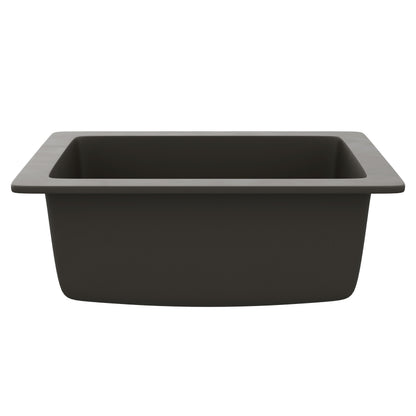 StoneCore Granite Ash 24-inch Single Bowl Kitchen or Bar Sink - NKS-SC24SB-GRASH