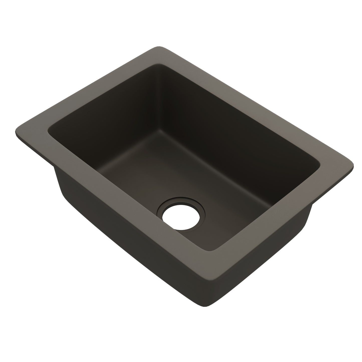StoneCore Granite Ash 24-inch Single Bowl Kitchen or Bar Sink - NKS-SC24SB-GRASH