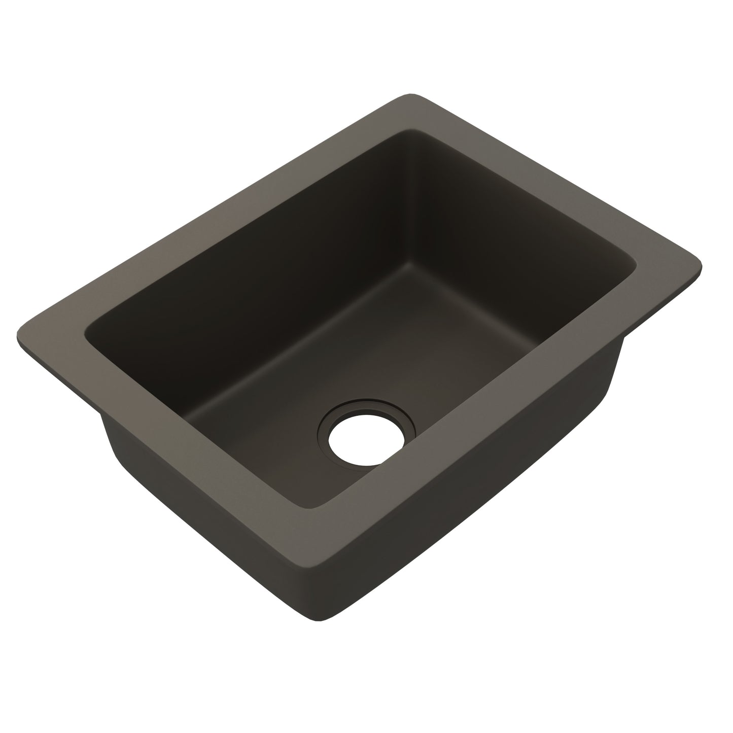 StoneCore Granite Ash 24-inch Single Bowl Kitchen or Bar Sink - NKS-SC24SB-GRASH