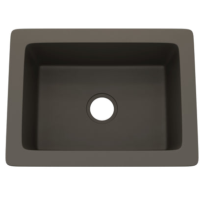 StoneCore Granite Ash 24-inch Single Bowl Kitchen or Bar Sink - NKS-SC24SB-GRASH