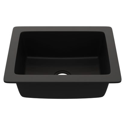 StoneCore Graphite 24-inch Single Bowl Kitchen or Bar Sink - NKS-SC24SB-GRPH