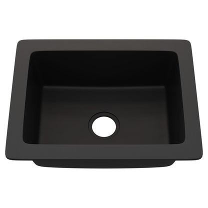StoneCore Graphite 24-inch Single Bowl Kitchen or Bar Sink - NKS-SC24SB-GRPH