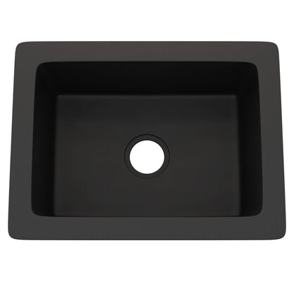 StoneCore Graphite 24-inch Single Bowl Kitchen or Bar Sink - NKS-SC24SB-GRPH