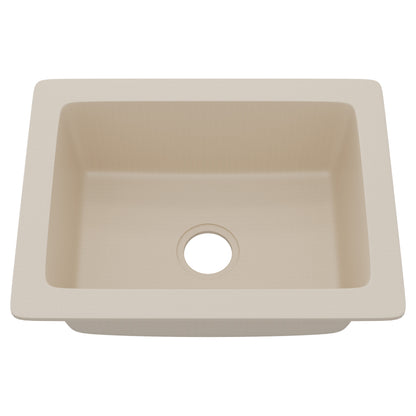 StoneCore Sandstone 24-inch Single Bowl Kitchen or Bar Sink - NKS-SC24SB-SNDS