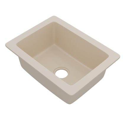 StoneCore Sandstone 24-inch Single Bowl Kitchen or Bar Sink - NKS-SC24SB-SNDS