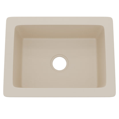 StoneCore Sandstone 24-inch Single Bowl Kitchen or Bar Sink - NKS-SC24SB-SNDS