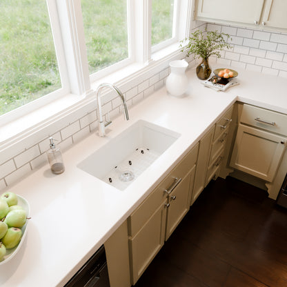 StoneCore 30-inch Single Bowl Kitchen Sink in Alpine White - NKS-SC30SB-ALPWHT
