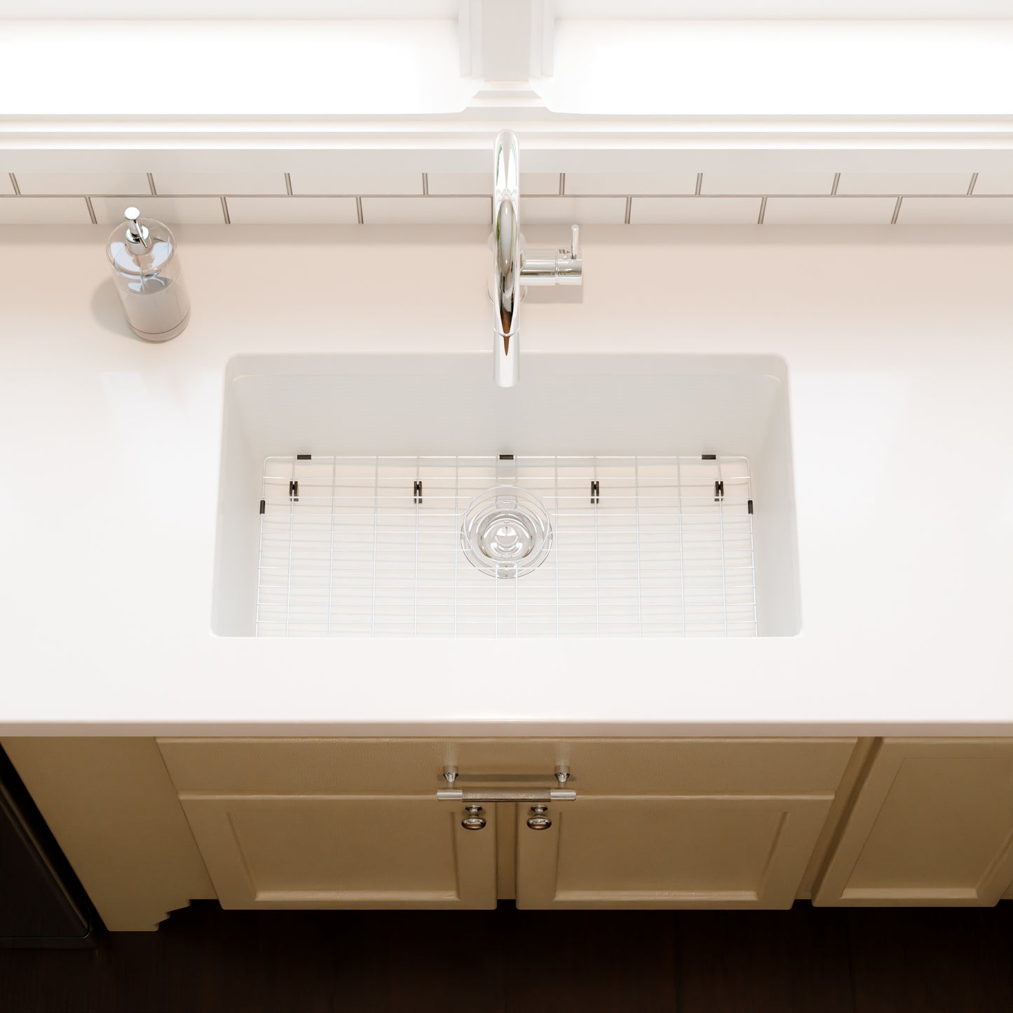 StoneCore 30-inch Single Bowl Kitchen Sink in Alpine White - NKS-SC30SB-ALPWHT