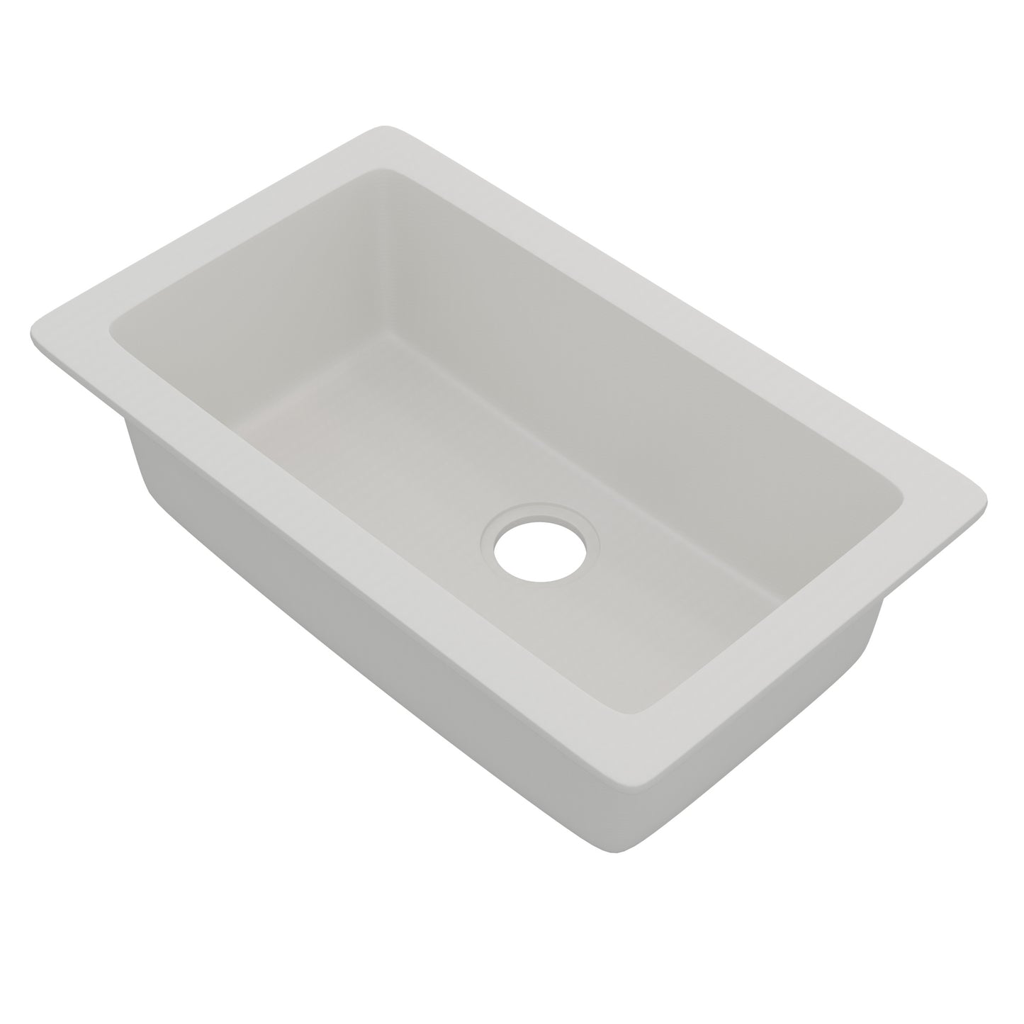 StoneCore 30-inch Single Bowl Kitchen Sink in Alpine White - NKS-SC30SB-ALPWHT