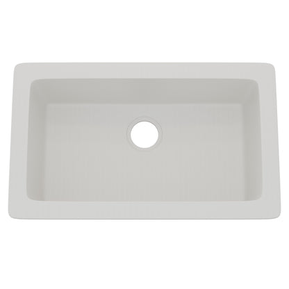 StoneCore 30-inch Single Bowl Kitchen Sink in Alpine White - NKS-SC30SB-ALPWHT