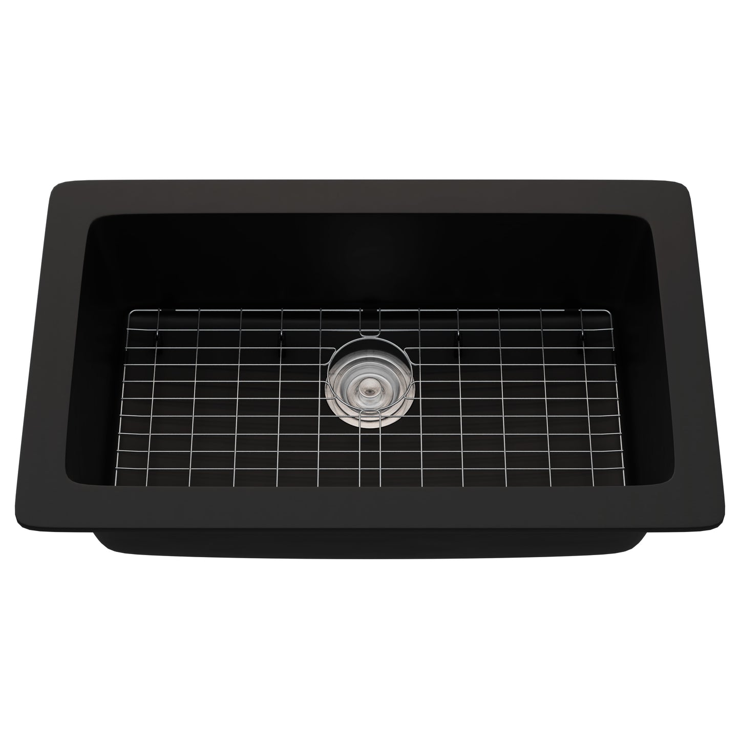 StoneCore 30-inch Single Bowl Kitchen Sink in Black - NKS-SC30SB-BLCK