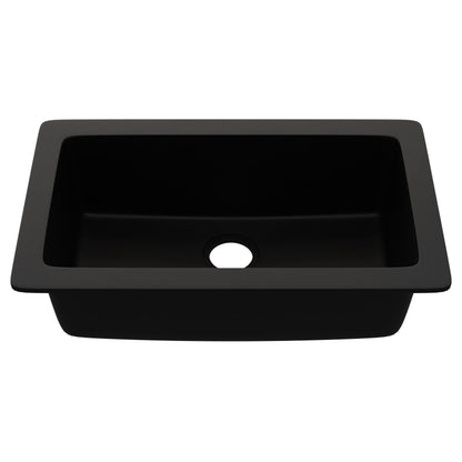 StoneCore 30-inch Single Bowl Kitchen Sink in Black - NKS-SC30SB-BLCK