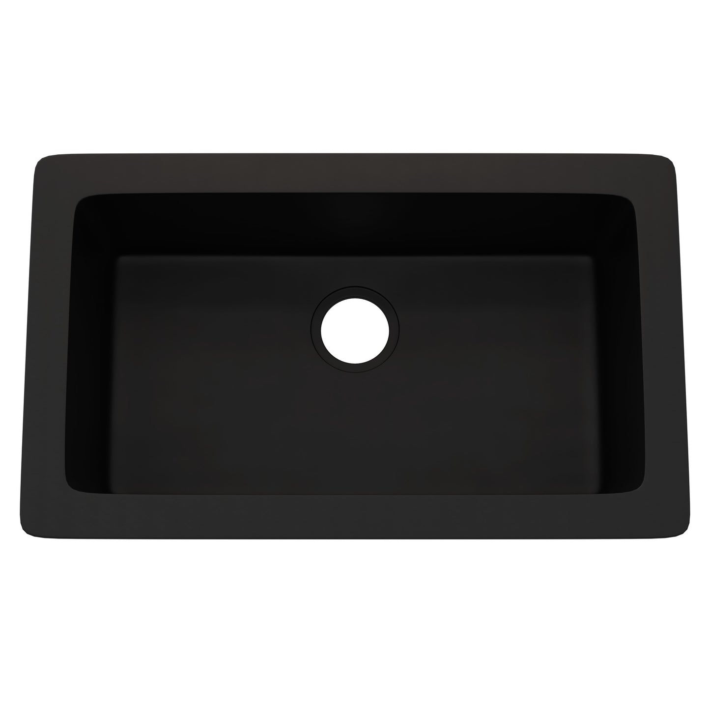 StoneCore 30-inch Single Bowl Kitchen Sink in Black - NKS-SC30SB-BLCK