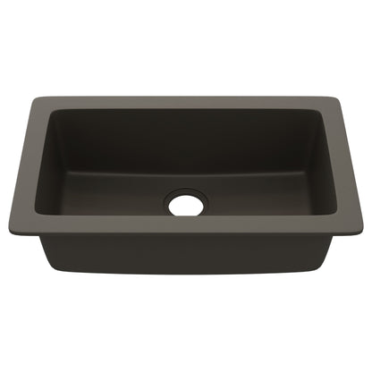StoneCore 30-inch Single Bowl Kitchen Sink in Granite Ash - NKS-SC30SB-GRASH