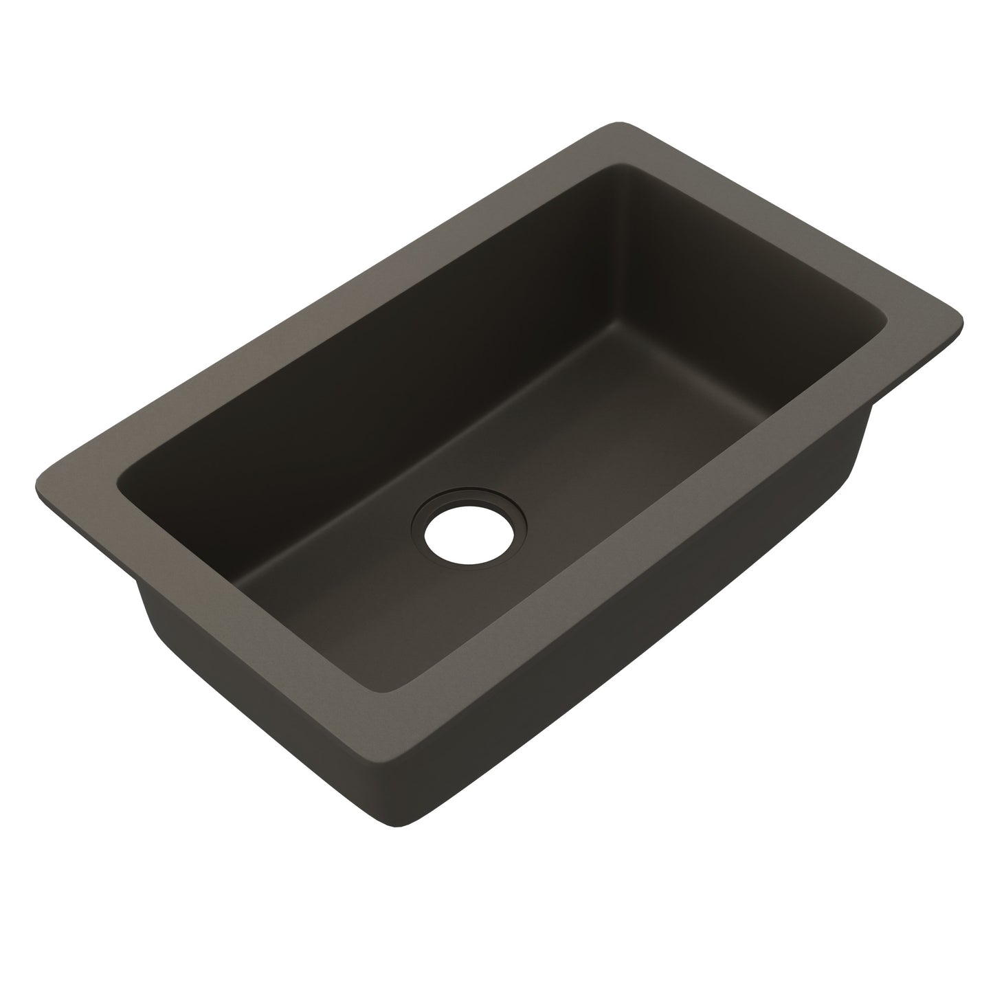 StoneCore 30-inch Single Bowl Kitchen Sink in Granite Ash - NKS-SC30SB-GRASH