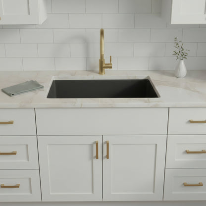 StoneCore 30-inch Single Bowl Kitchen Sink in Graphite - NKS-SC30SB-GRPH
