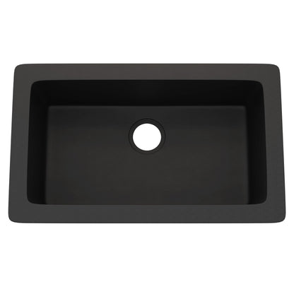 StoneCore 30-inch Single Bowl Kitchen Sink in Graphite - NKS-SC30SB-GRPH