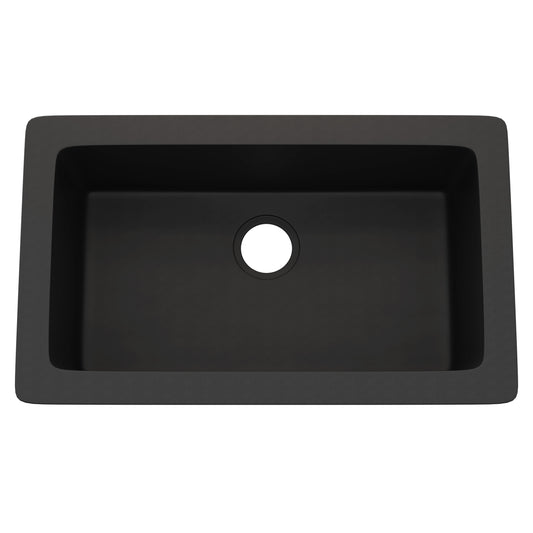 StoneCore 30-inch single bowl kitchen sink in Graphite - NKS-SC30SB-GRPH