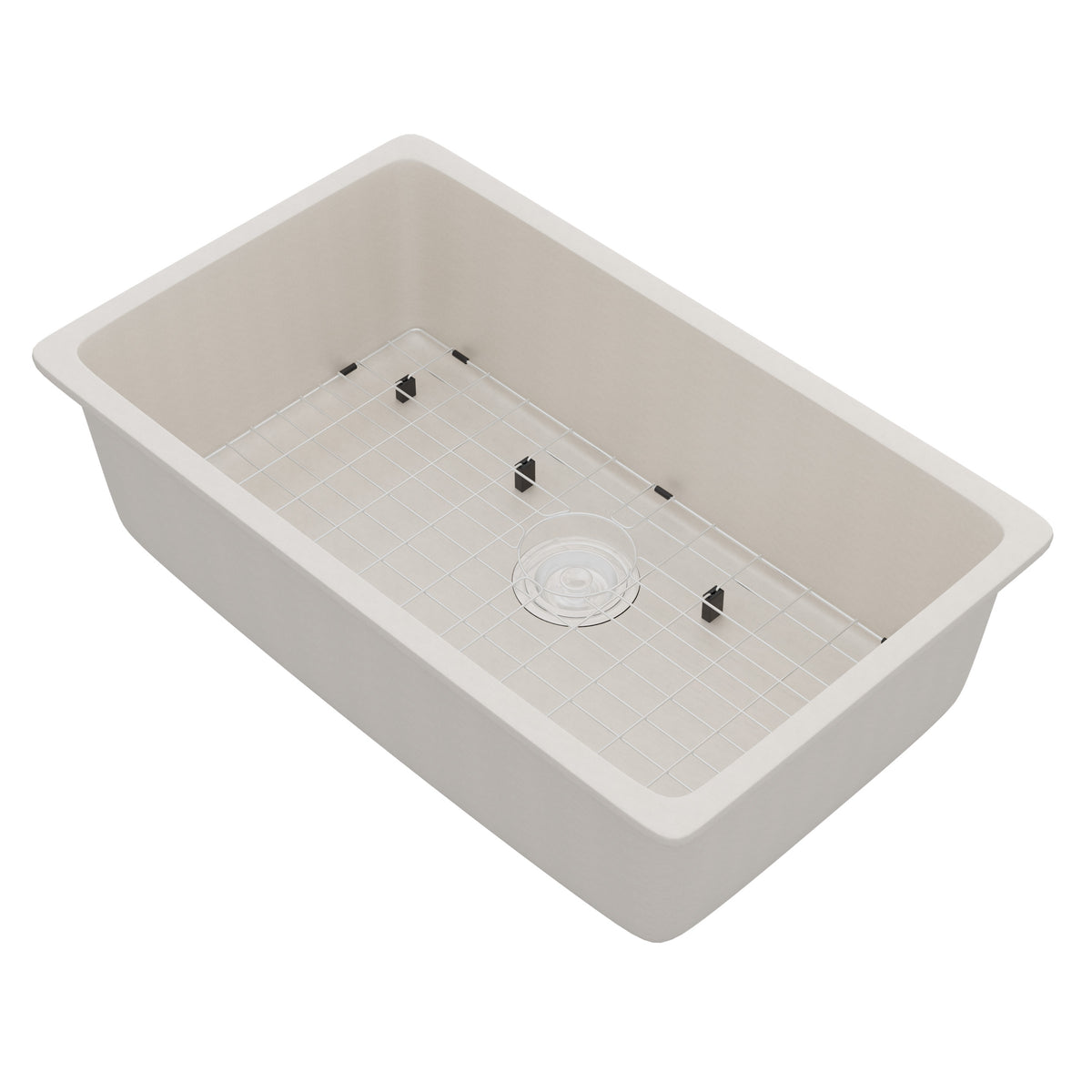 StoneCore 30-inch Single Bowl Kitchen Sink in Limestone - NKS-SC30SB-LMST