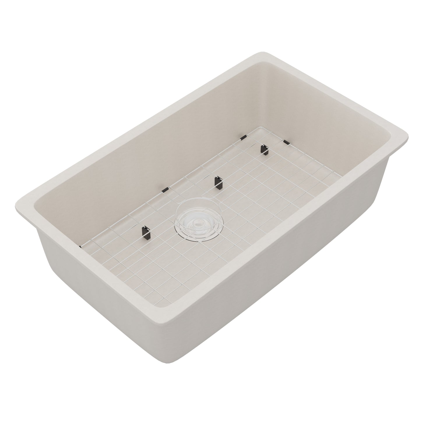 StoneCore 30-inch Single Bowl Kitchen Sink in Limestone - NKS-SC30SB-LMST