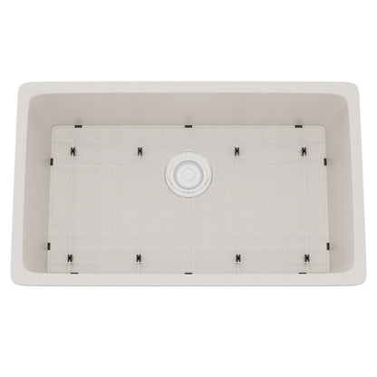 StoneCore 30-inch Single Bowl Kitchen Sink in Limestone - NKS-SC30SB-LMST