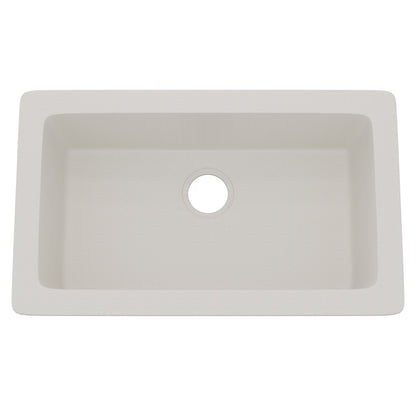 StoneCore 30-inch Single Bowl Kitchen Sink in Limestone - NKS-SC30SB-LMST