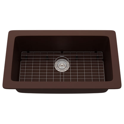 StoneCore 30-inch Single Bowl Kitchen Sink in Sienna Stone - NKS-SC30SB-SIESTN