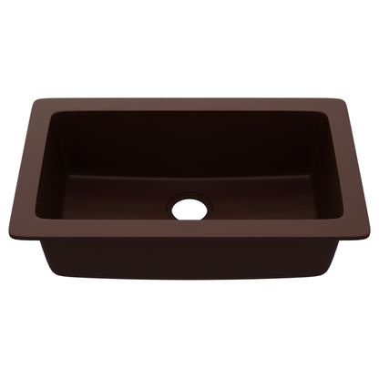StoneCore 30-inch Single Bowl Kitchen Sink in Sienna Stone - NKS-SC30SB-SIESTN