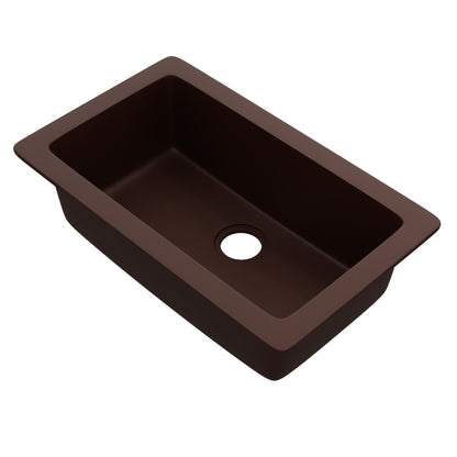 StoneCore 30-inch Single Bowl Kitchen Sink in Sienna Stone - NKS-SC30SB-SIESTN