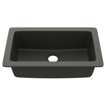 StoneCore 30-inch Single Bowl Kitchen Sink in Silver Granite - NKS-SC30SB-SLVGRNT