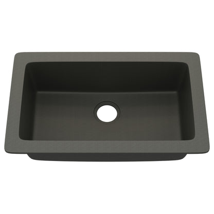 StoneCore 30-inch Single Bowl Kitchen Sink in Silver Granite - NKS-SC30SB-SLVGRNT