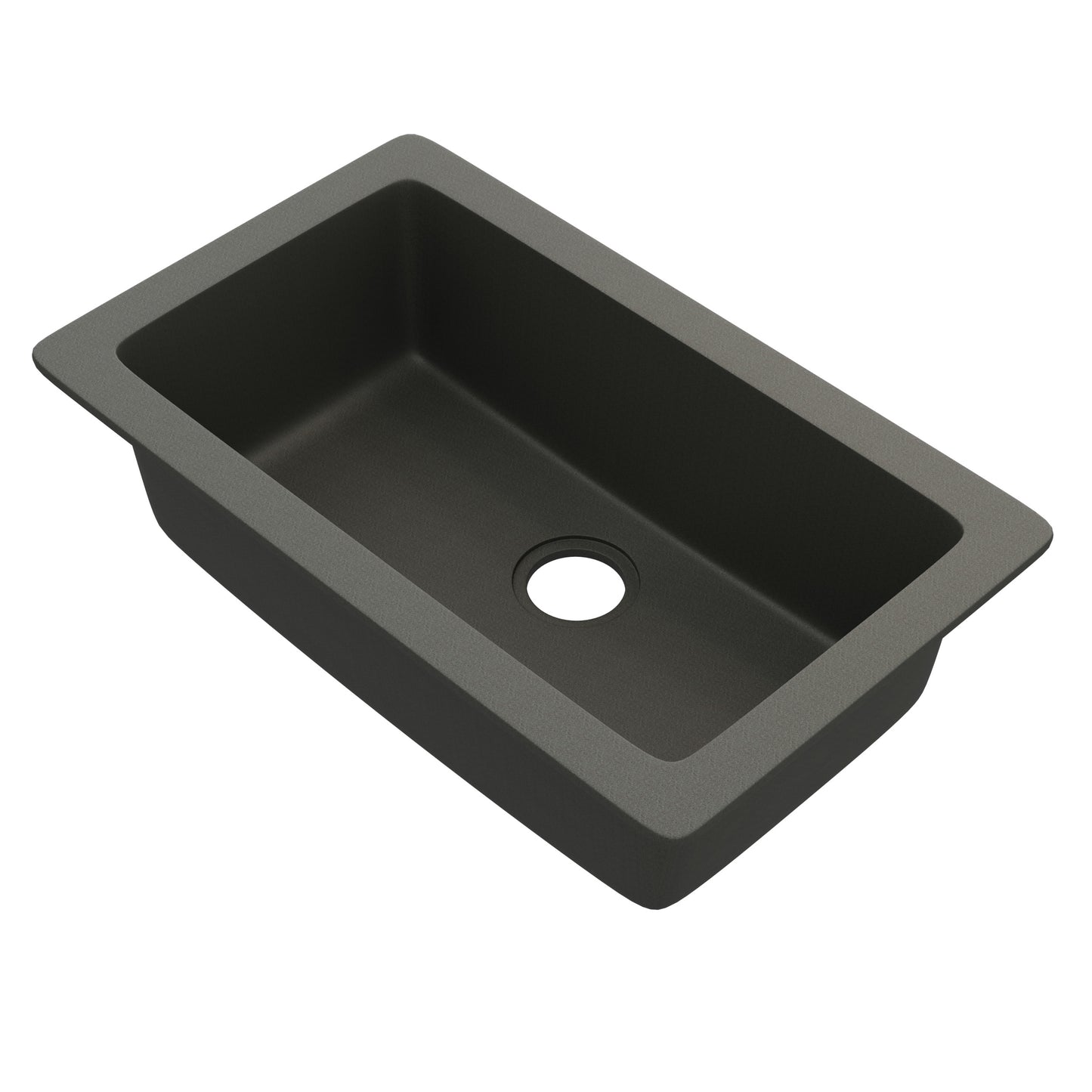 StoneCore 30-inch Single Bowl Kitchen Sink in Silver Granite - NKS-SC30SB-SLVGRNT