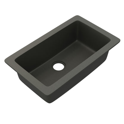 StoneCore 30-inch Single Bowl Kitchen Sink in Silver Granite - NKS-SC30SB-SLVGRNT
