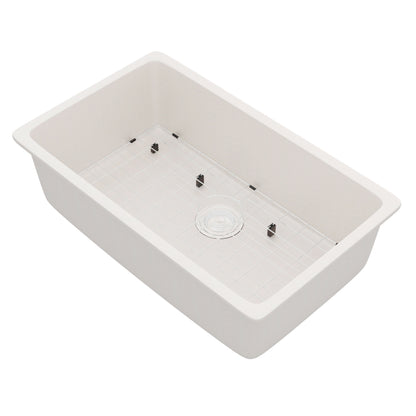 StoneCore 30-inch Single Bowl Kitchen Sink in Sandstone - NKS-SC30SB-SNDS
