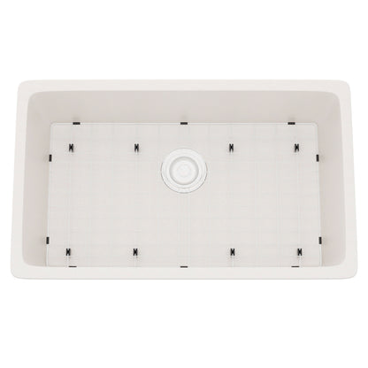 StoneCore 30-inch Single Bowl Kitchen Sink in Sandstone - NKS-SC30SB-SNDS