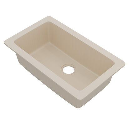 StoneCore 30-inch Single Bowl Kitchen Sink in Sandstone - NKS-SC30SB-SNDS