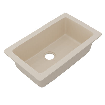 StoneCore 30-inch Single Bowl Kitchen Sink in Sandstone - NKS-SC30SB-SNDS
