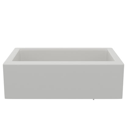 StoneCore Single Bowl Farmhouse Kitchen Sink Kit in Alpine White - NKS-SC33SBFARM-ALPWHT