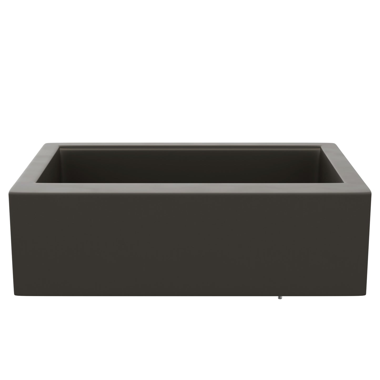 StoneCore Single Bowl Farmhouse Kitchen Sink Kit in Granite Ash - NKS-SC33SBFARM-GRASH