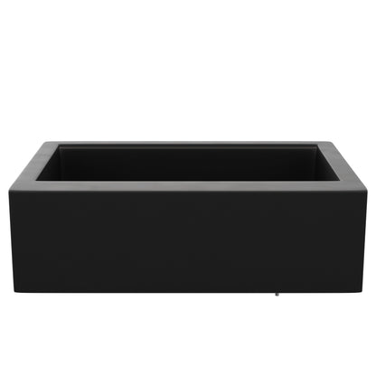 StoneCore Single Bowl Farmhouse Kitchen Sink Kit in Graphite - NKS-SC33SBFARM-GRPH