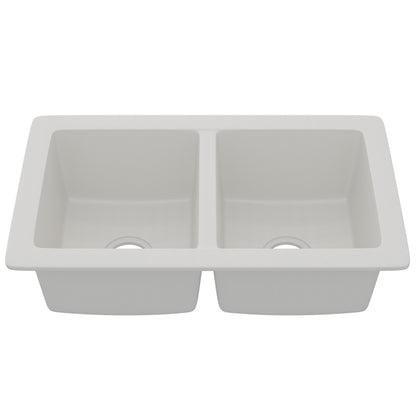 StoneCore 50/50 Double Bowl Kitchen sink in Alpine White - NKS-SC5050-ALPWHT