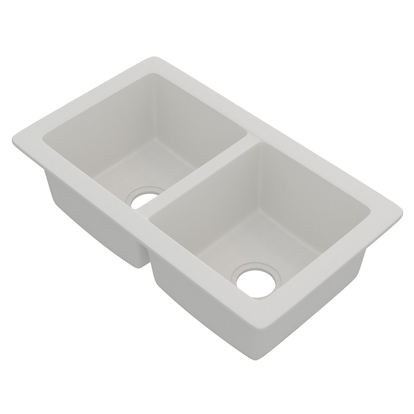 StoneCore 50/50 Double Bowl Kitchen sink in Alpine White - NKS-SC5050-ALPWHT