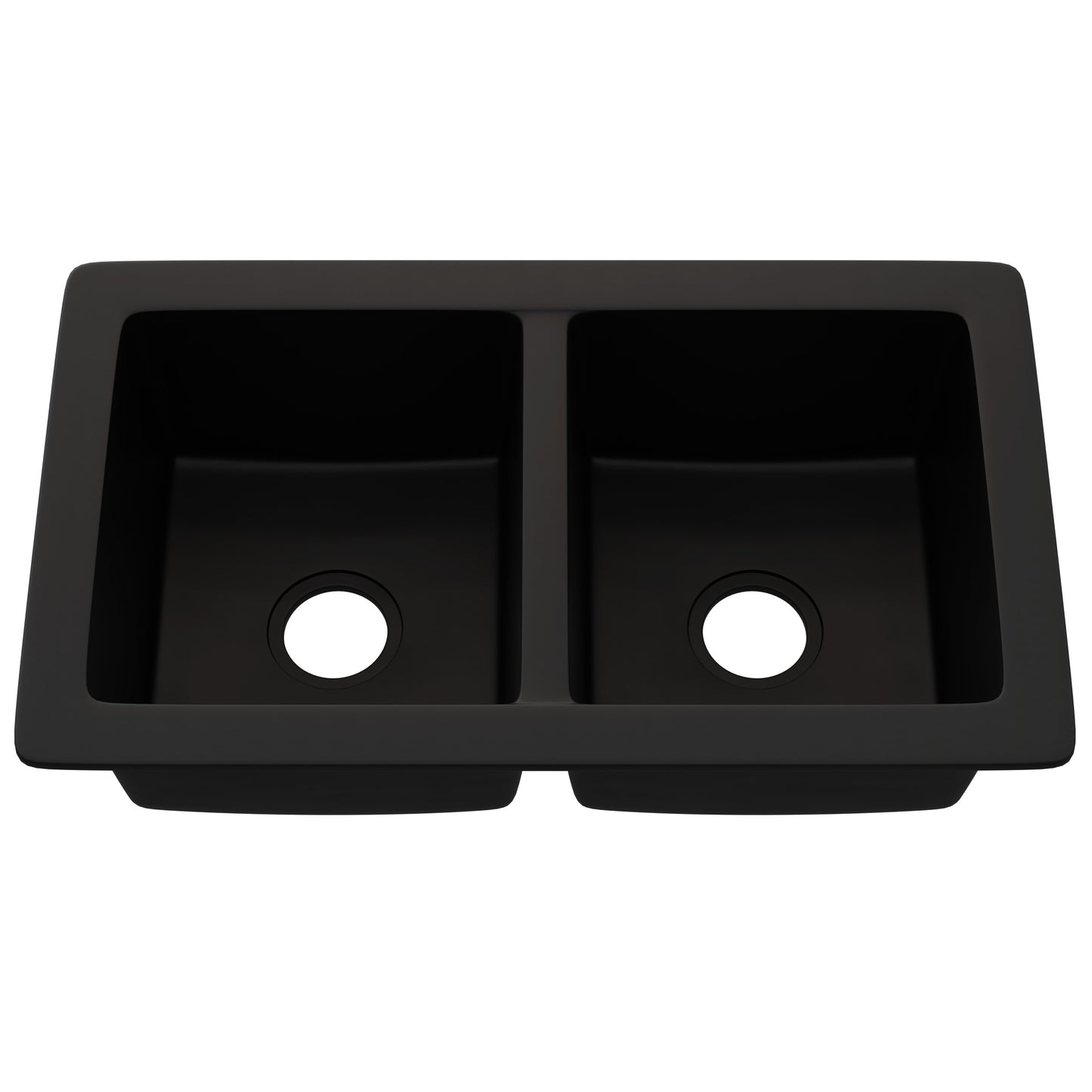 StoneCore 50/50 Double Bowl Kitchen sink in Black - NKS-SC5050-BLCK