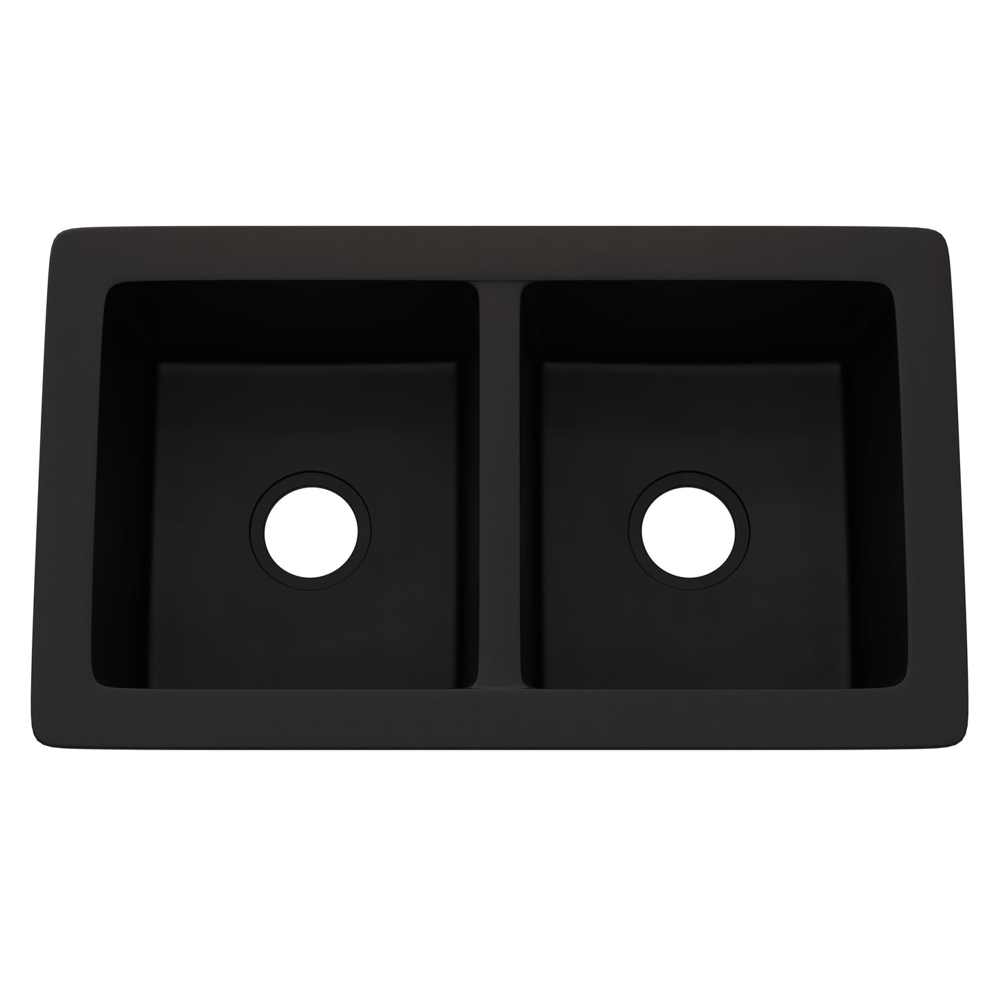 StoneCore 50/50 Double Bowl Kitchen sink in Black - NKS-SC5050-BLCK